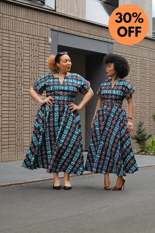 Peju Tribal Blue Dress Dresses