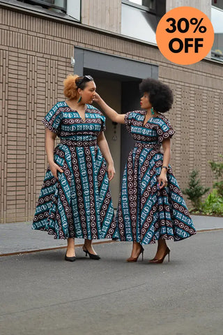 Peju Tribal Blue Dress Dresses