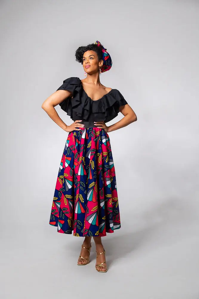 Petra Multicoloured Midaxi Skirt Women’s Dress