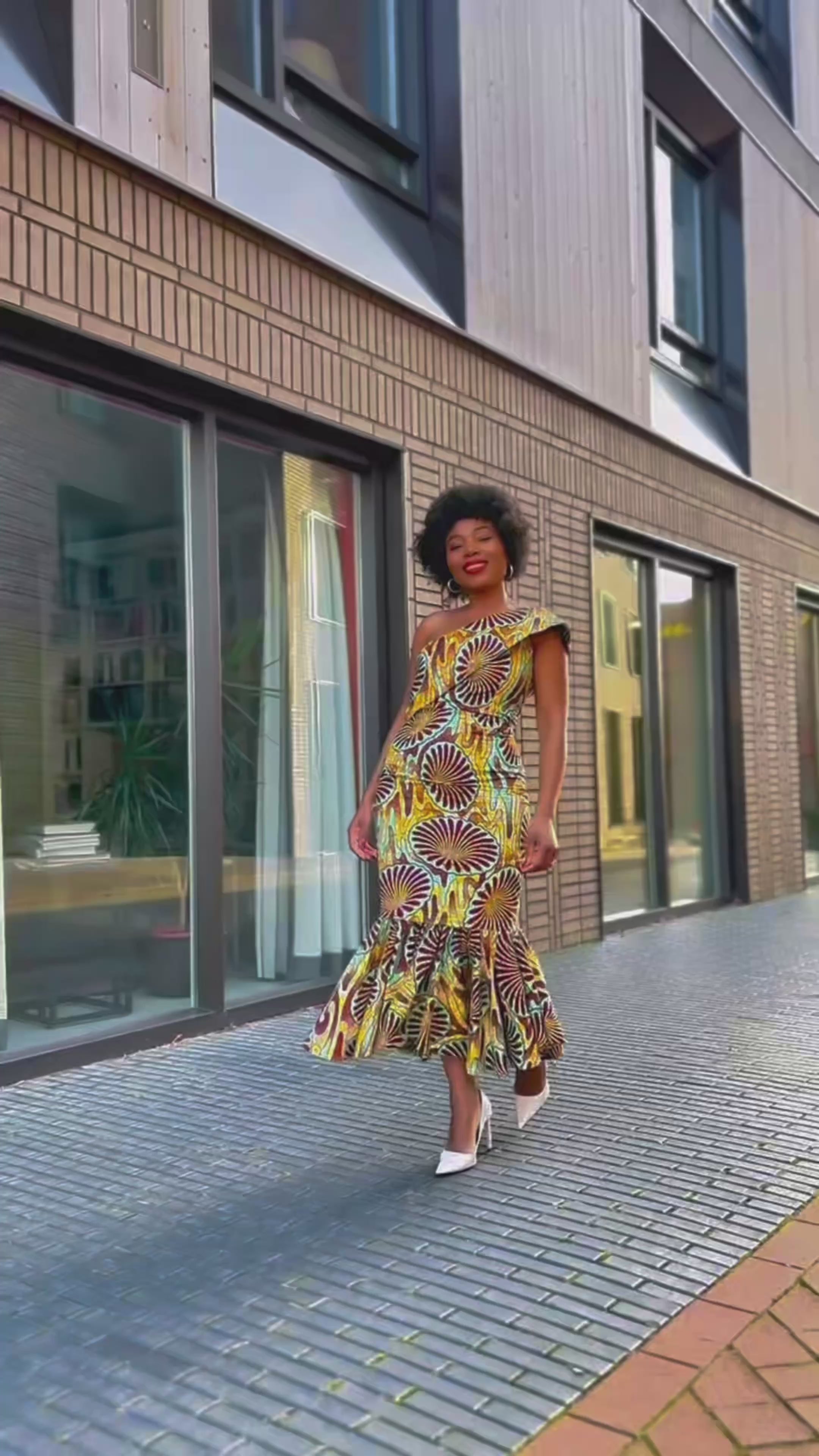 Ewu One Shoulder Dress