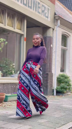 Eshe Red and Black Trouser