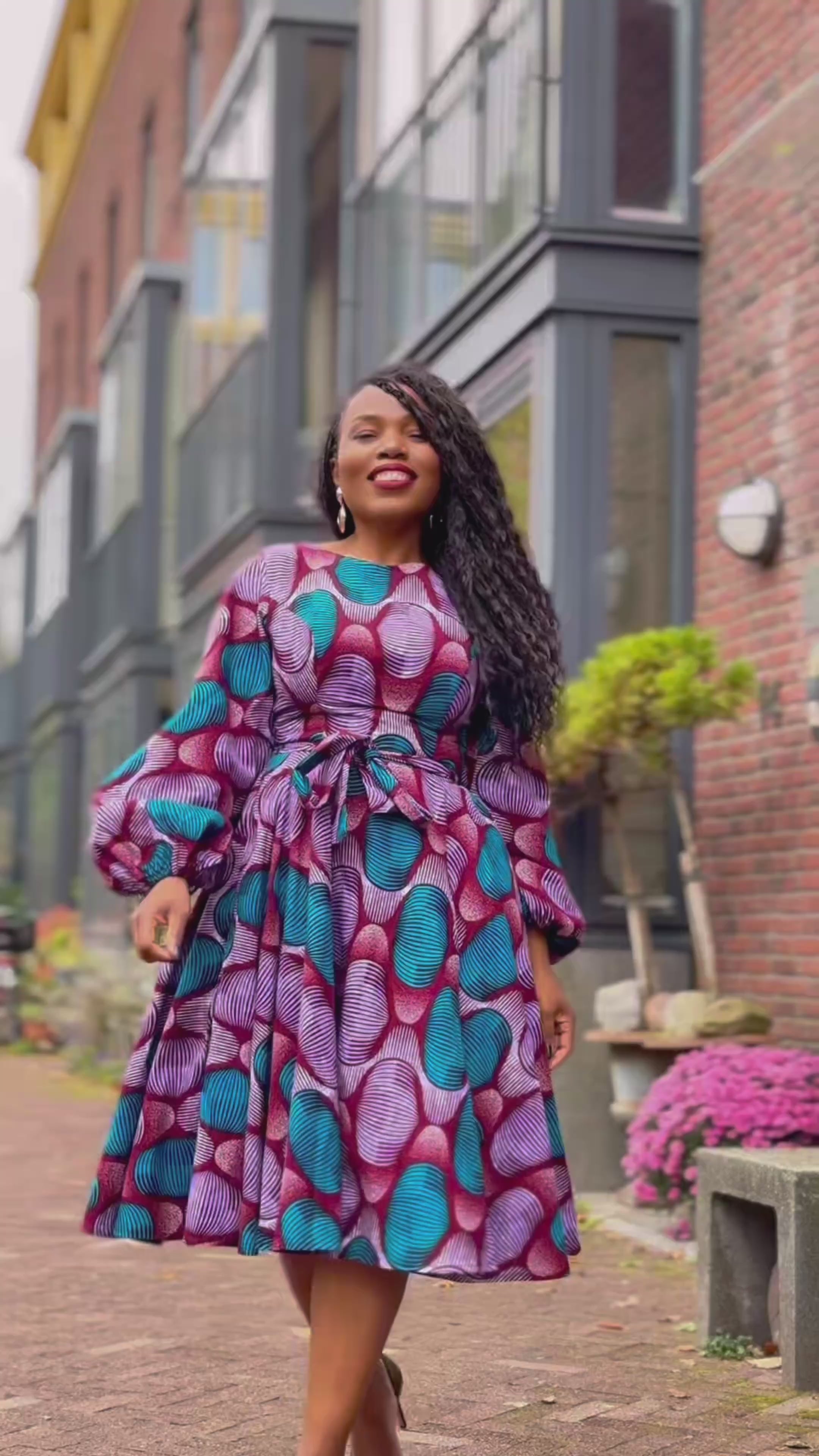 Bisi Blue and Purple Dress