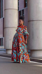 Derin Orange Maxi Dress
