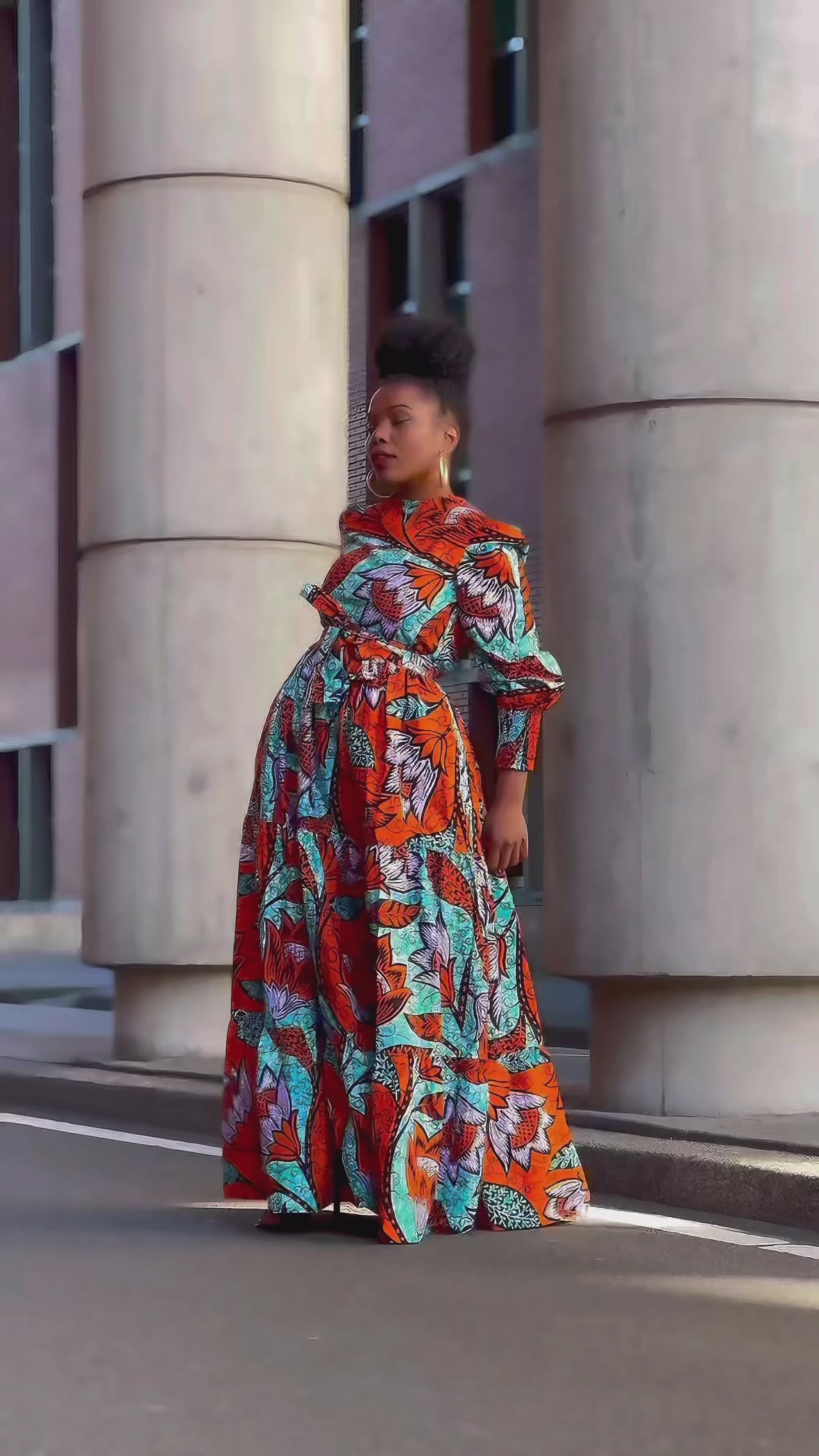 Derin Orange Maxi Dress
