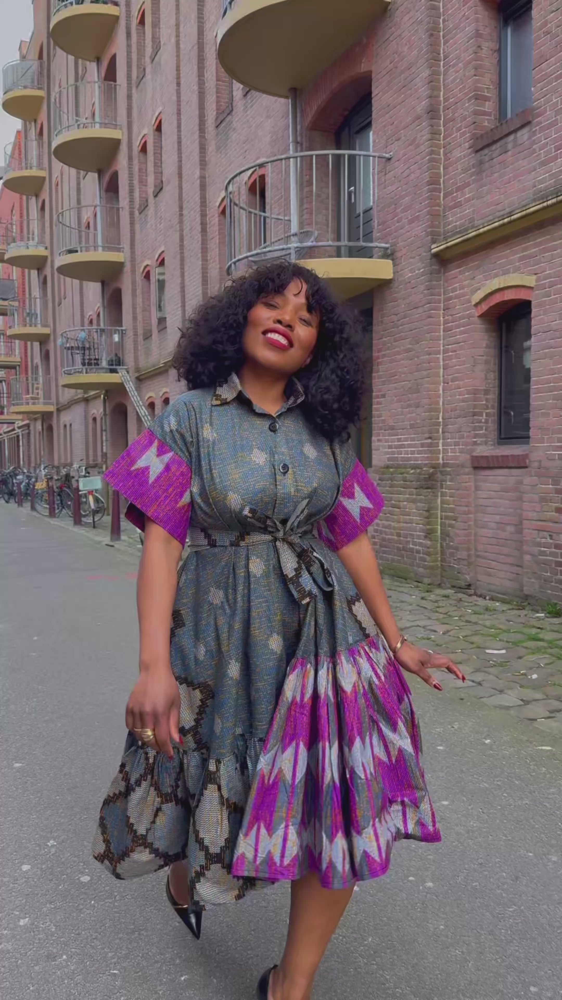 Tolulope Ankara Chic Shirt Dress