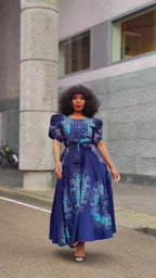 Alice Navy Blue Midaxi Dress