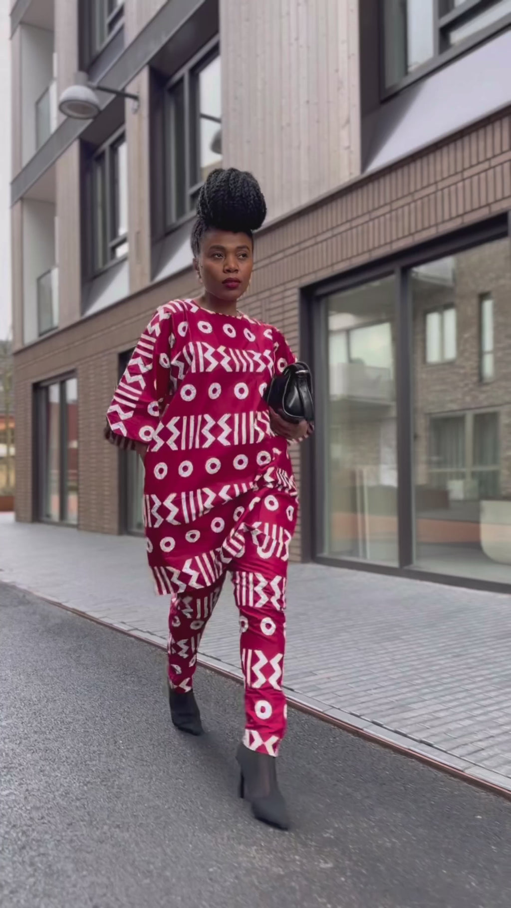 Kemi Two Piece Burgundy Set