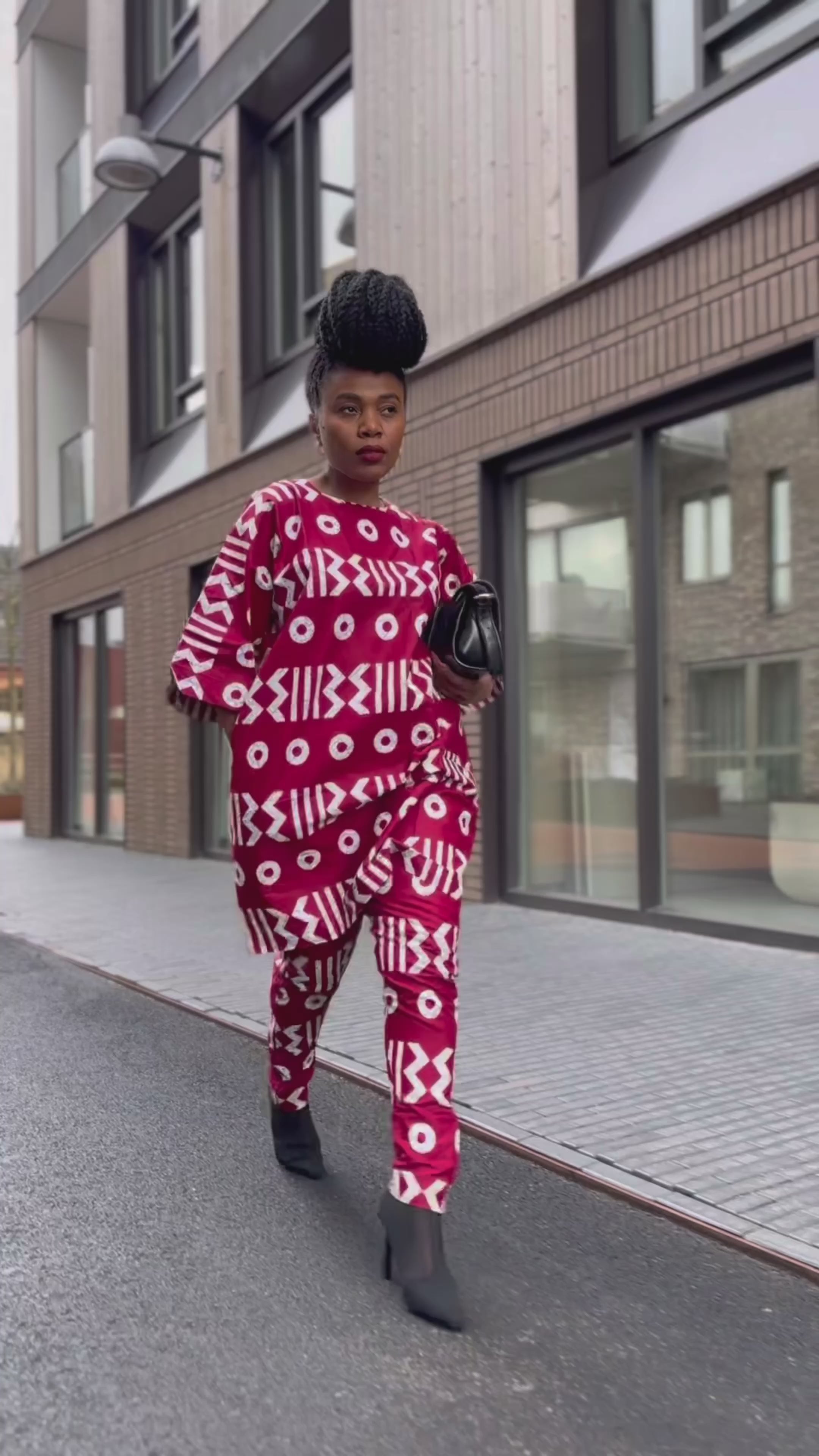 Kemi Two Piece Burgundy Set
