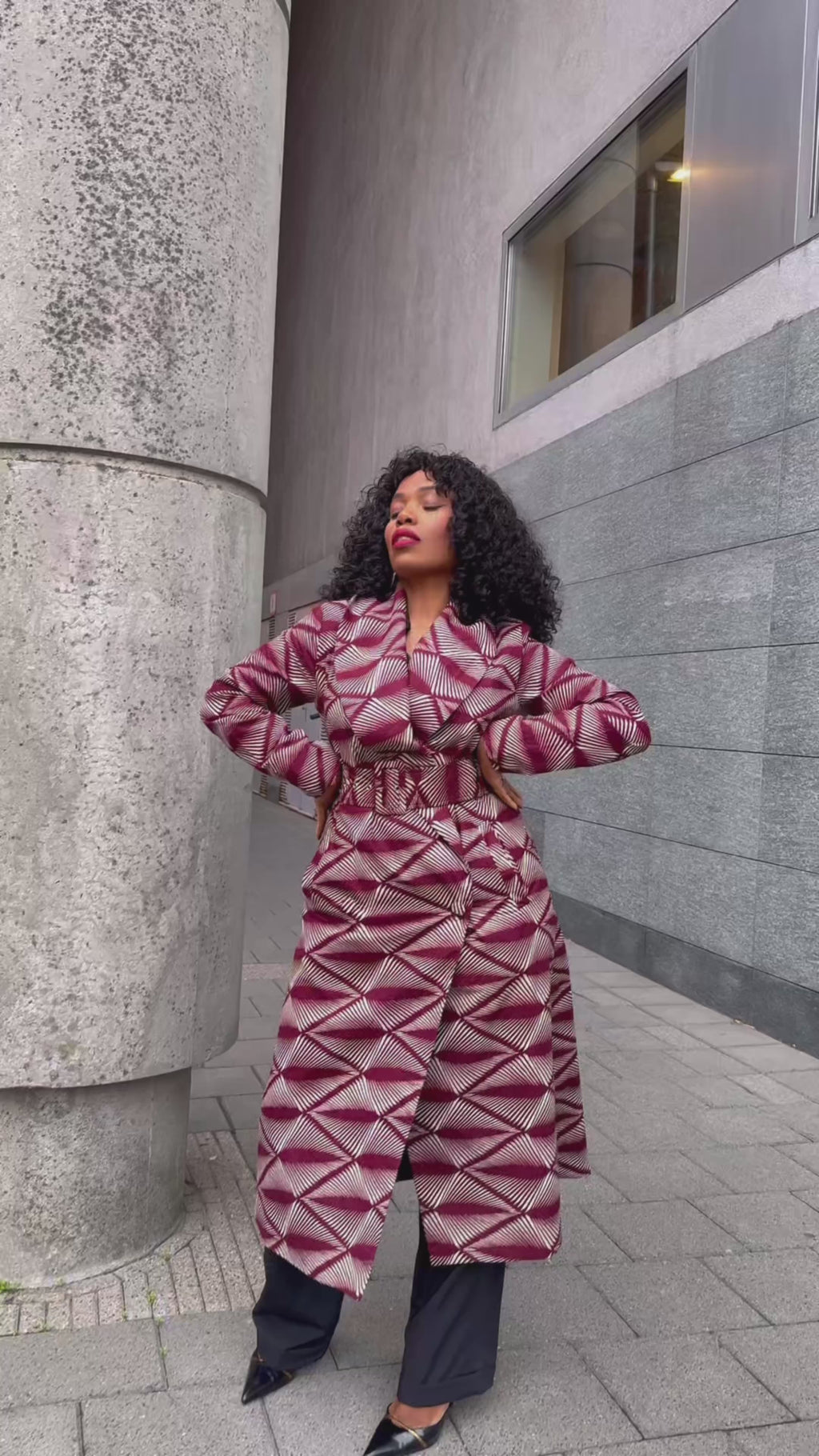 Zola Burgundy Duster Jacket