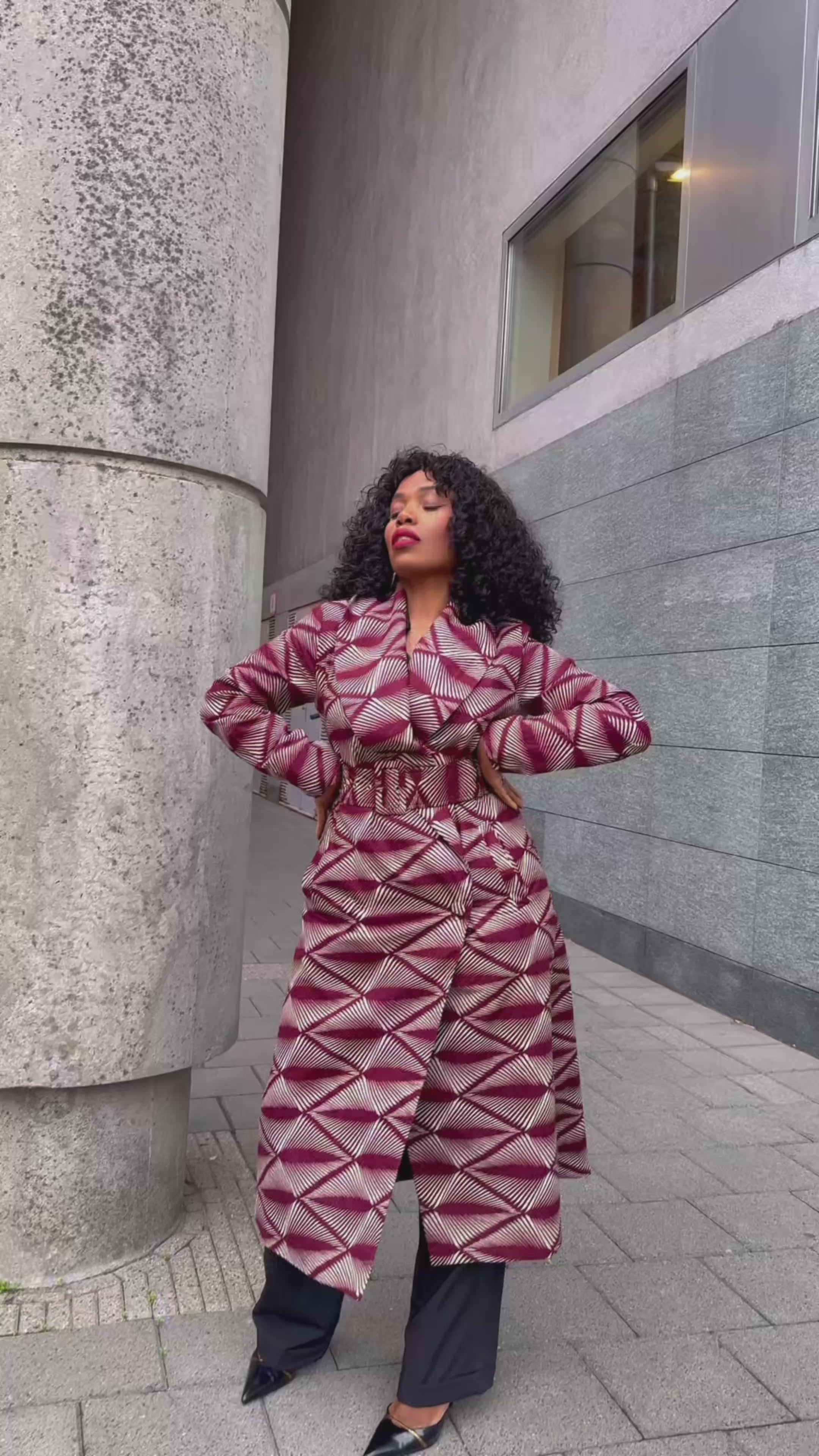 Zola Burgundy Duster Jacket