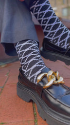Lome Black and White Socks