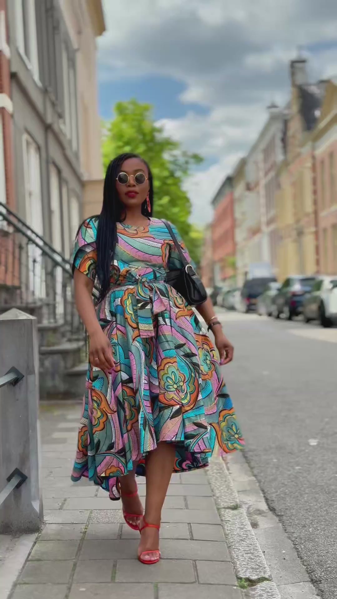 Zenaida Multicolour High-Low Dress