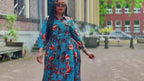 Nylah Blue and Orange Dress