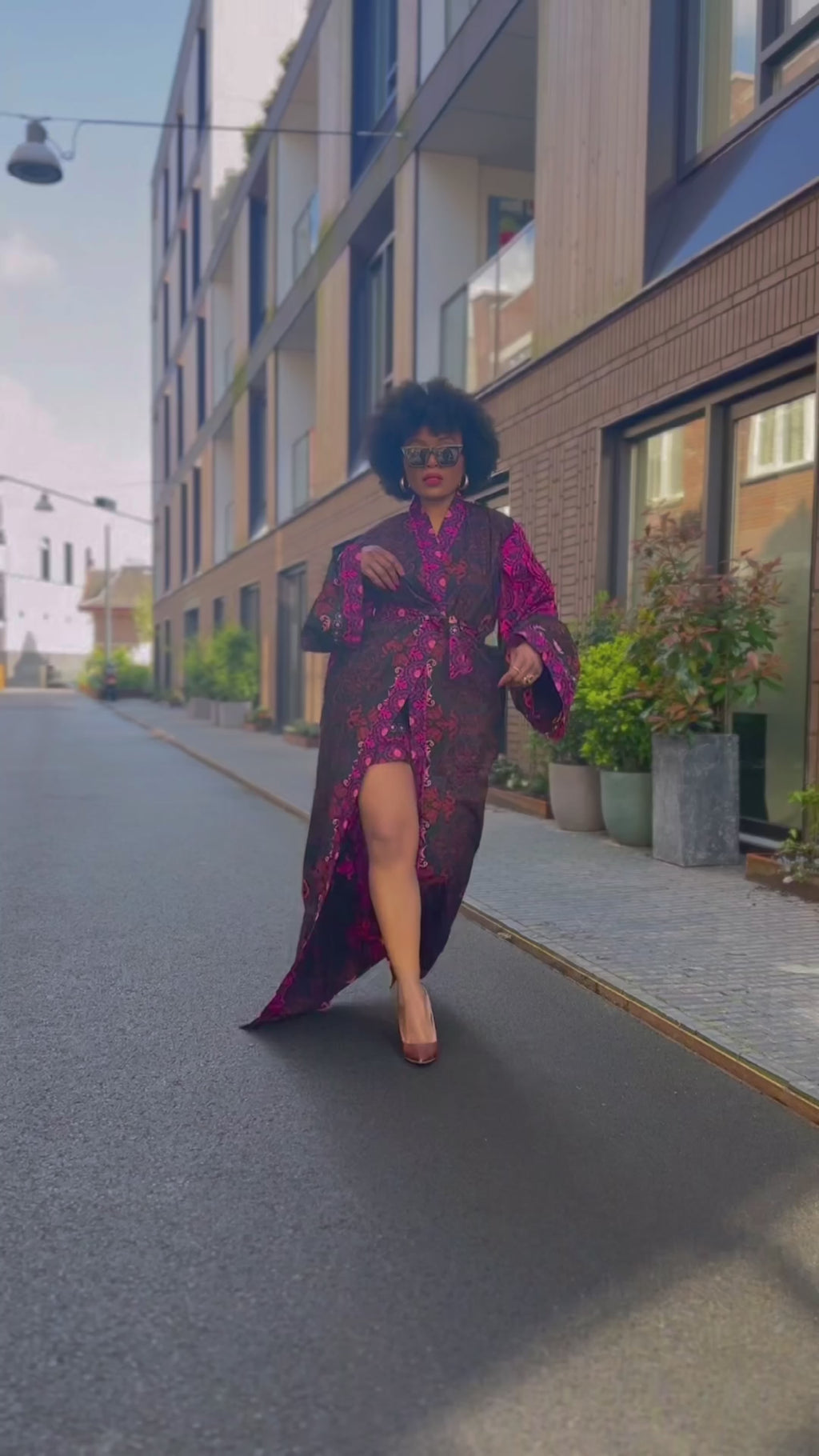 Althea Purple Kimono Set
