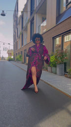 Althea Purple Kimono Set