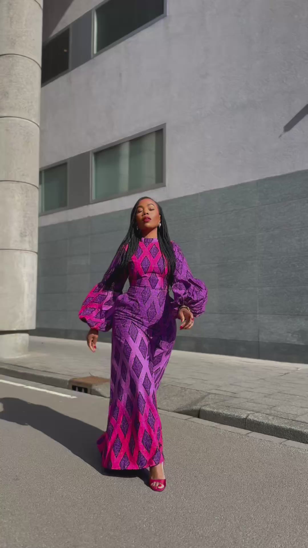 Pre Order Leona Purple Midaxi Dress