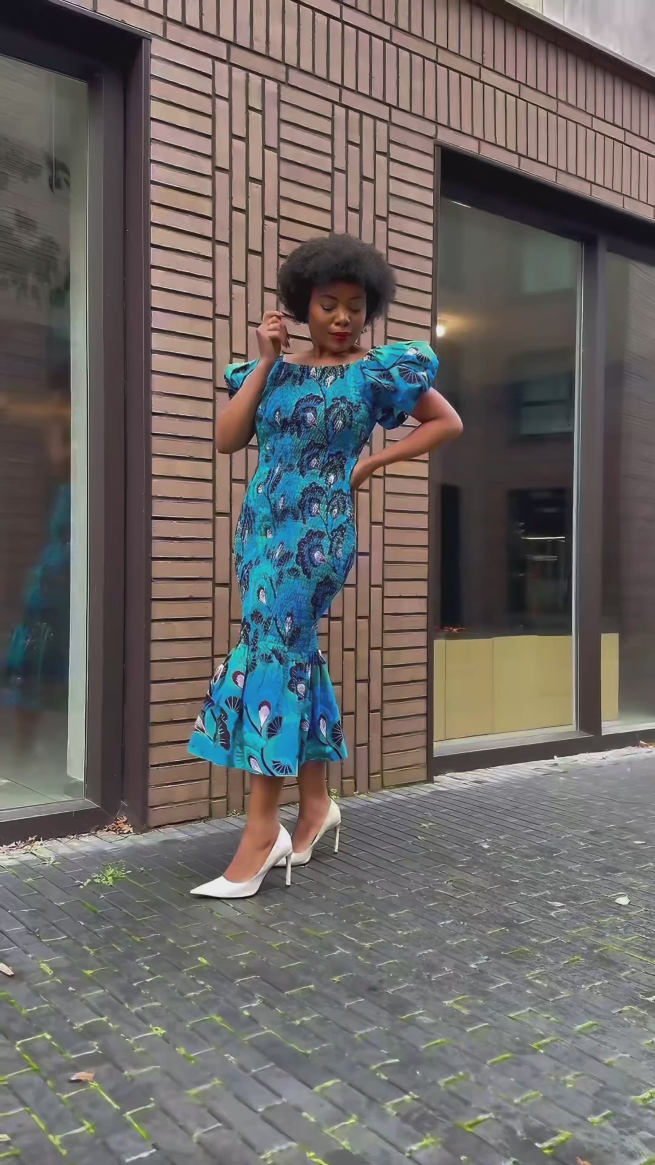 Nomfundo Blue Smocked Dress