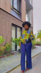 Amma Navy And Lime Reversible Jacket