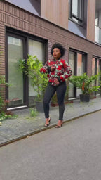 Amma Black And Red Reversible Jacket