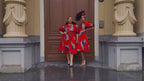 Nefertiti Red Flared Dress