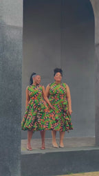 Modupe Green Peplum Dress