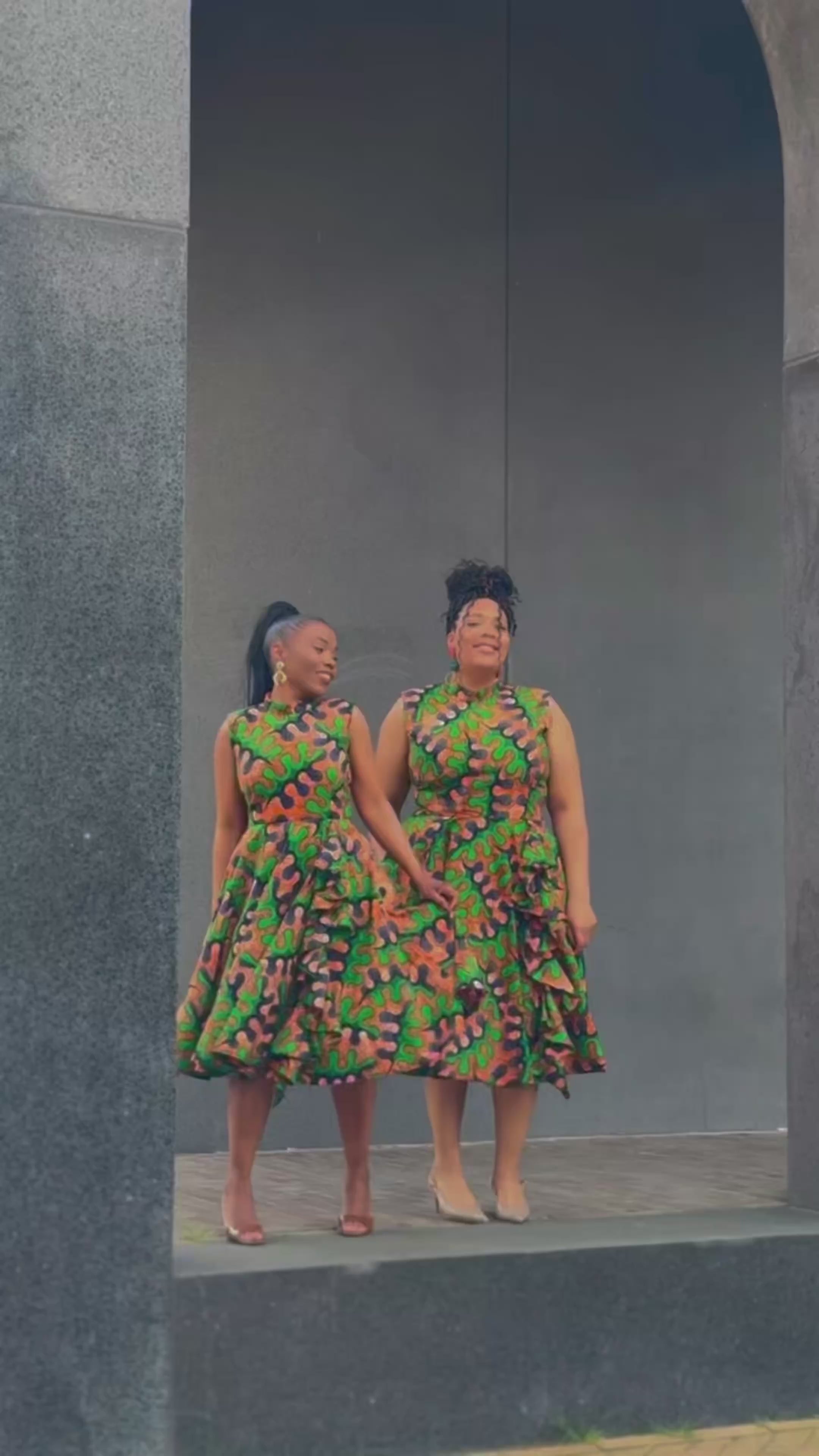 Modupe Green Peplum Dress