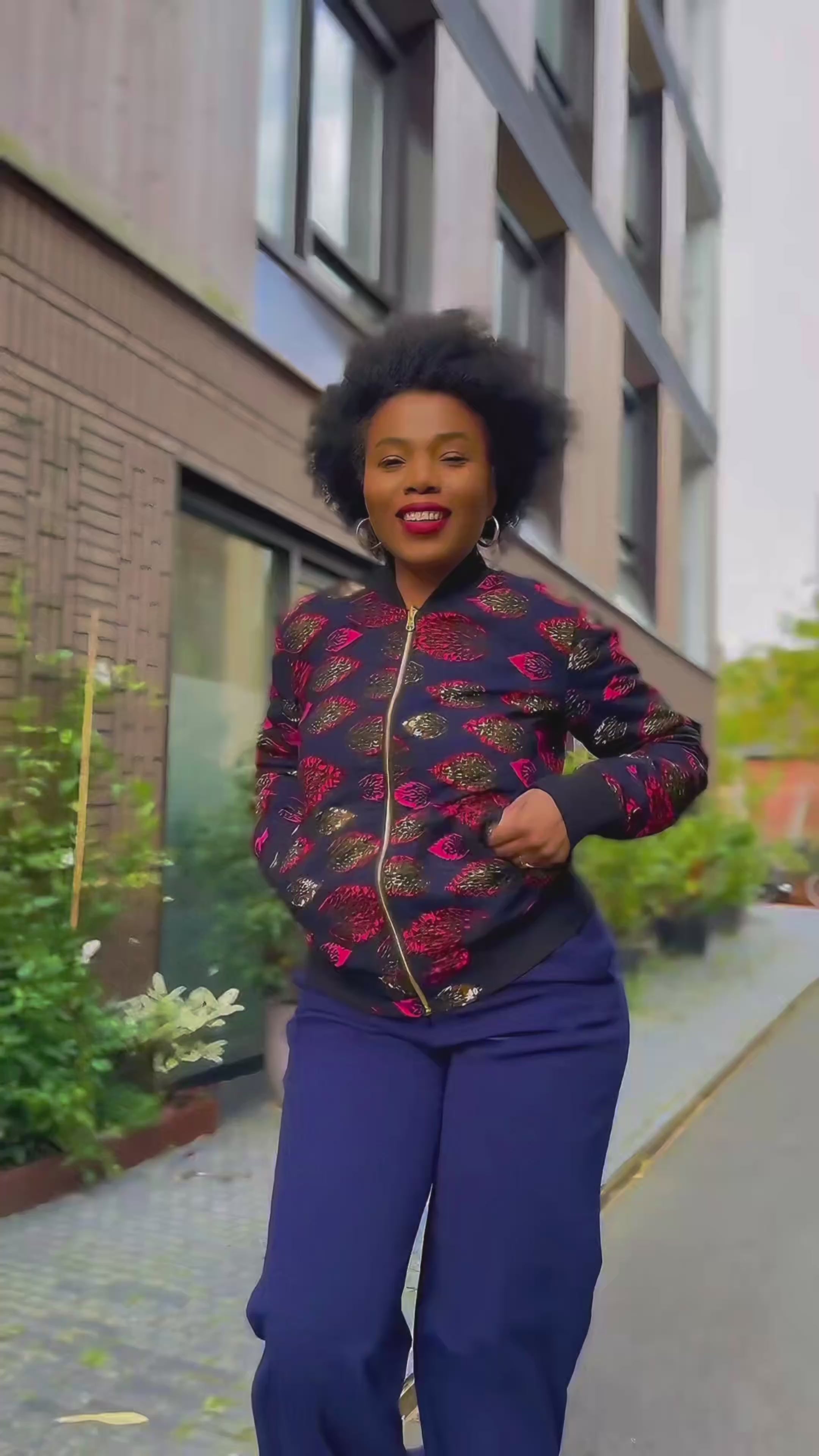 Amma Navy And Lime Reversible Jacket