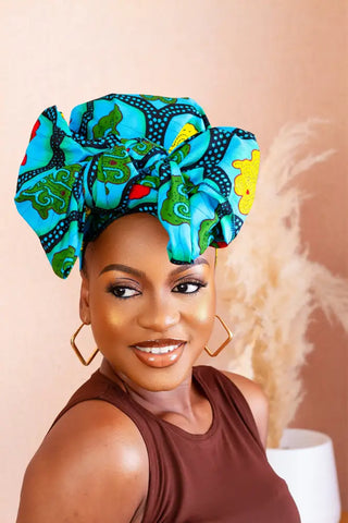 Ronke Blue Headwrap Accessories