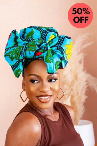 Ronke Blue Headwrap Accessories