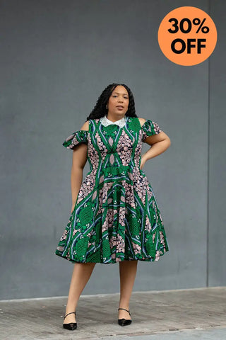 RUBY GREEN LACE COLLAR DRESS Women’s Dress