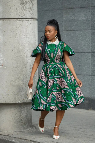 RUBY GREEN LACE COLLAR DRESS Women’s Dress