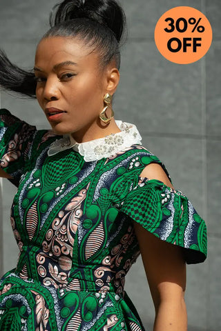 RUBY GREEN LACE COLLAR DRESS Women’s Dress