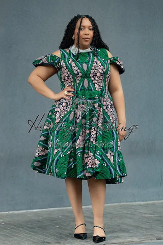 RUBY GREEN LACE COLLAR DRESS Women’s Dress