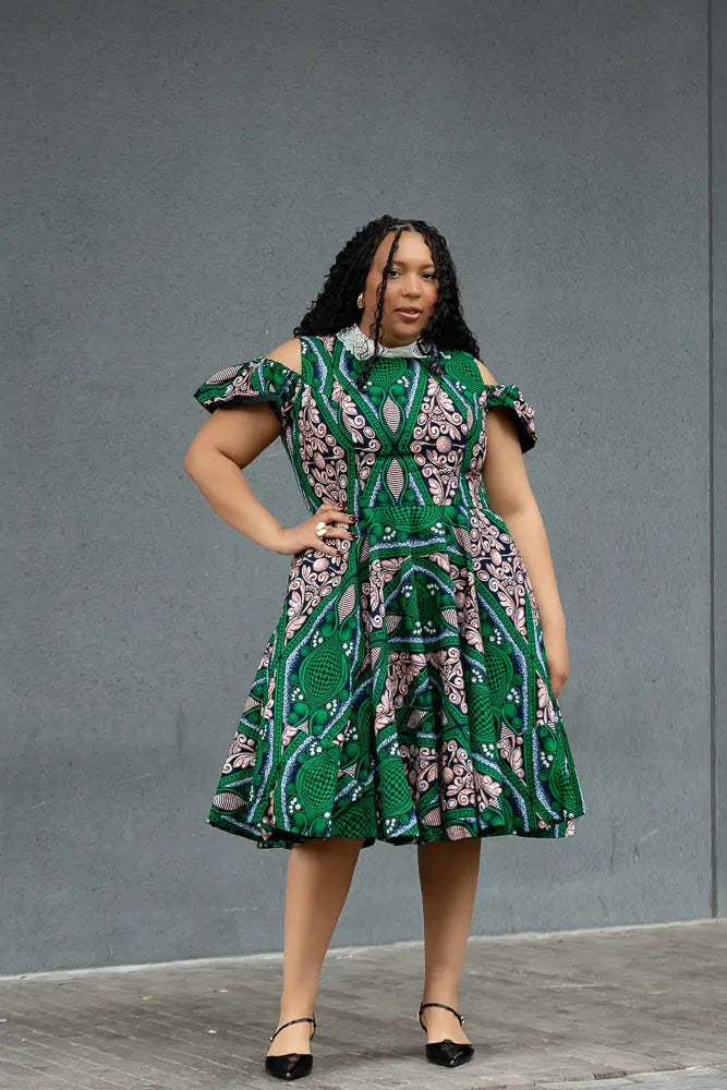 RUBY GREEN LACE COLLAR DRESS Women’s Dress