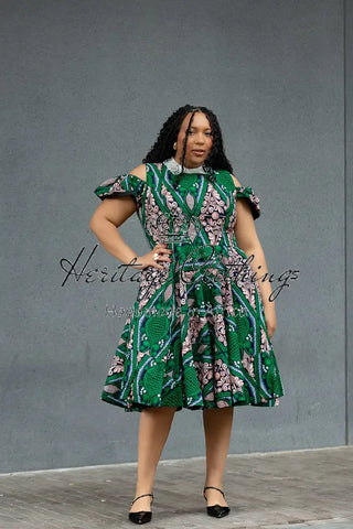 RUBY GREEN LACE COLLAR DRESS Women’s Dress