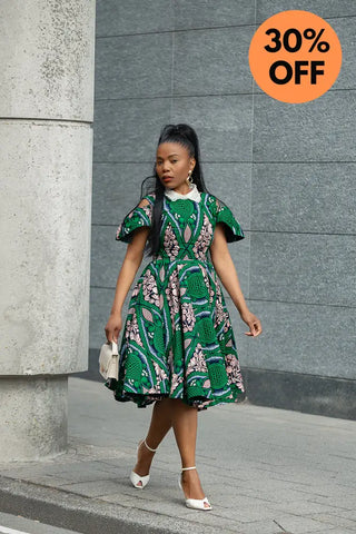 RUBY GREEN LACE COLLAR DRESS Women’s Dress