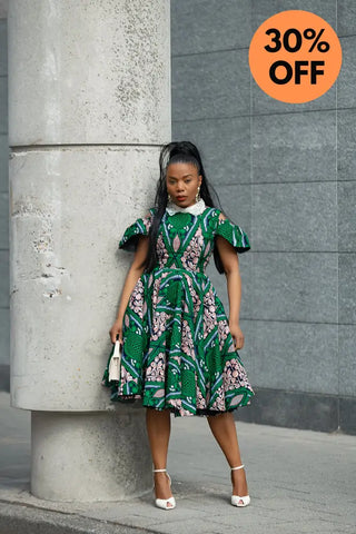 RUBY GREEN LACE COLLAR DRESS Women’s Dress