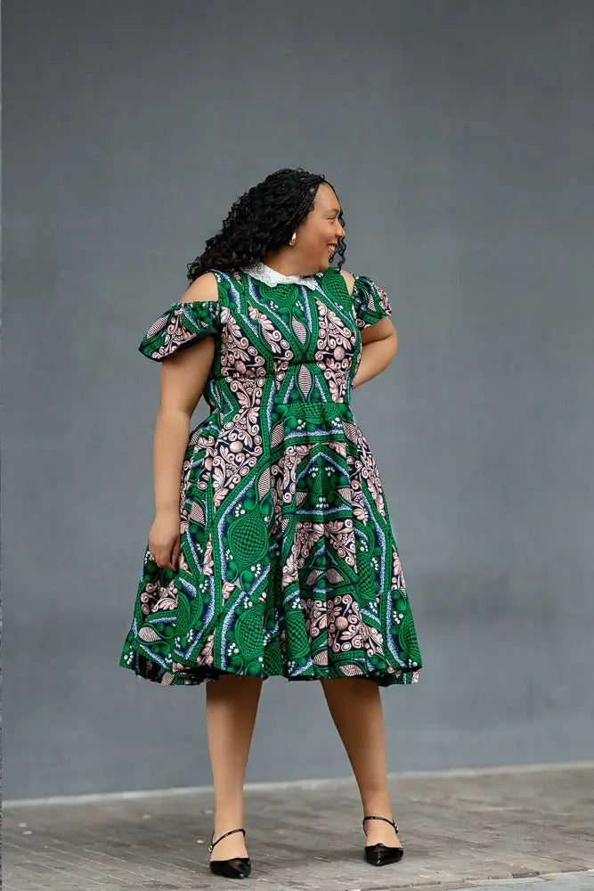 RUBY GREEN LACE COLLAR DRESS Women’s Dress