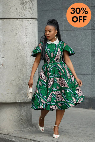 RUBY GREEN LACE COLLAR DRESS Women’s Dress