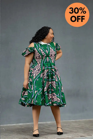 RUBY GREEN LACE COLLAR DRESS Women’s Dress