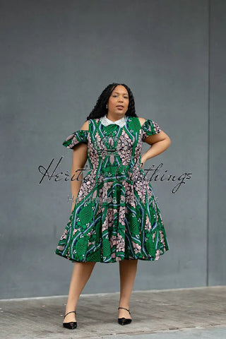 RUBY GREEN LACE COLLAR DRESS Women’s Dress