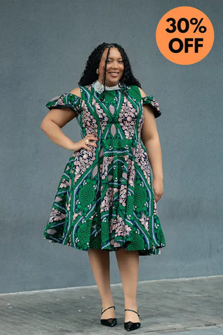 RUBY GREEN LACE COLLAR DRESS Women’s Dress