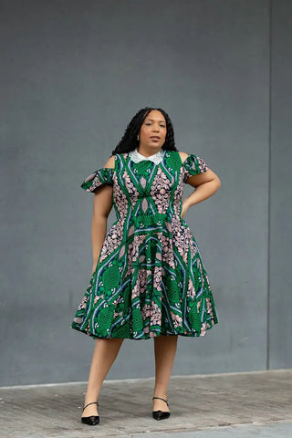 RUBY GREEN LACE COLLAR DRESS Women’s Dress