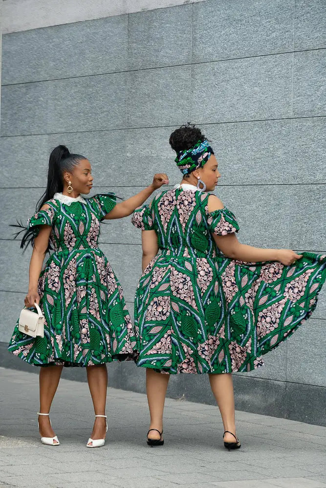 RUBY GREEN LACE COLLAR DRESS Women’s Dress