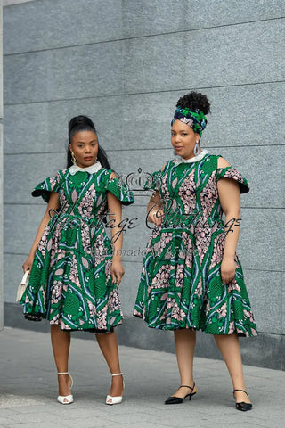 RUBY GREEN LACE COLLAR DRESS Women’s Dress