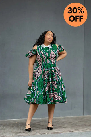 RUBY GREEN LACE COLLAR DRESS Women’s Dress