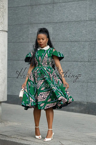 RUBY GREEN LACE COLLAR DRESS Women’s Dress