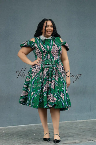 RUBY GREEN LACE COLLAR DRESS Women’s Dress