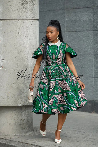 RUBY GREEN LACE COLLAR DRESS Women’s Dress