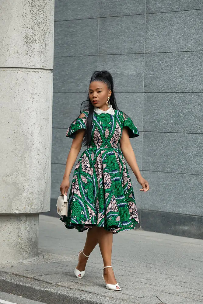 RUBY GREEN LACE COLLAR DRESS Women’s Dress
